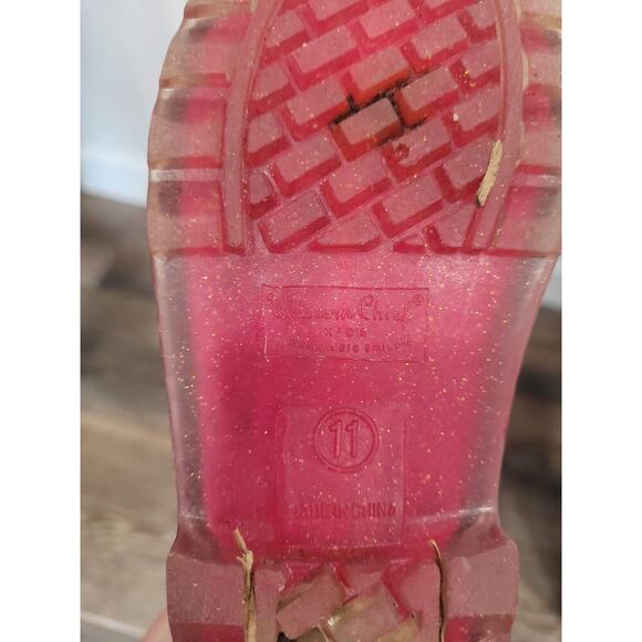 Western Chief Toddler Girl Rain Boots Pink Sparkle size 11 #7 - Picture 5 of 5